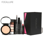 FOCALLURE Makup Tool Kit 6Pcs Cosmetics Including Eyeshadow Lipstick with Cosmetics Box Makeup Set for Gift