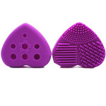 Hollow Out Heart Shape Clean Make up Brushes Wash Brush Silica Glove Scrubber Board Cosmetic Cleaning Tools for makeup brushes