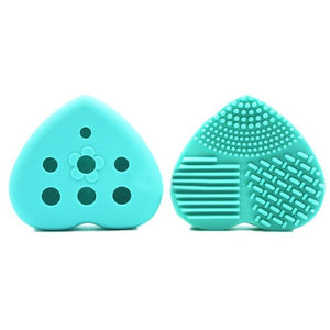 Hollow Out Heart Shape Clean Make up Brushes Wash Brush Silica Glove Scrubber Board Cosmetic Cleaning Tools for makeup brushes