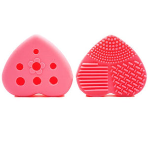 Hollow Out Heart Shape Clean Make up Brushes Wash Brush Silica Glove Scrubber Board Cosmetic Cleaning Tools for makeup brushes