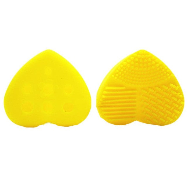 Hollow Out Heart Shape Clean Make up Brushes Wash Brush Silica Glove Scrubber Board Cosmetic Cleaning Tools for makeup brushes