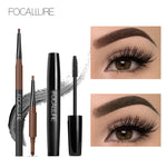 Focallure Eyes Makeup Set Fashion and Hot  3D Eyelash Mascara & 3 in 1 Auto Eyebrow pen Perfect for make up