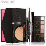 FOCALLURE Makup Tool Kit 6Pcs Cosmetics Including Eyeshadow Lipstick with Cosmetics Box Makeup Set for Gift
