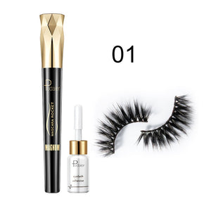 Women Make Up Tool thick mascara + False Eyelashes + Eye Lash Glue eye makeup set