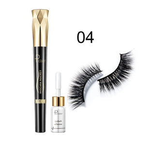 Women Make Up Tool thick mascara + False Eyelashes + Eye Lash Glue eye makeup set