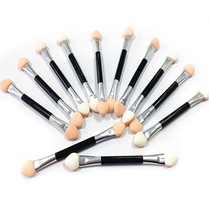 12pcs Eye Shadow Sponge Brushes Cosmetic Tool Double-side Eyeshadow Applicators Make Up Supplies Portable